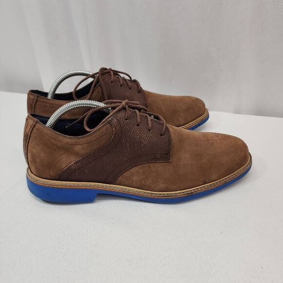 Cole Haan Brown Oxfords with Blue Sole - Picture 4 of 10